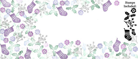 Festive Stockings - Majestix Peg Stamp Set
