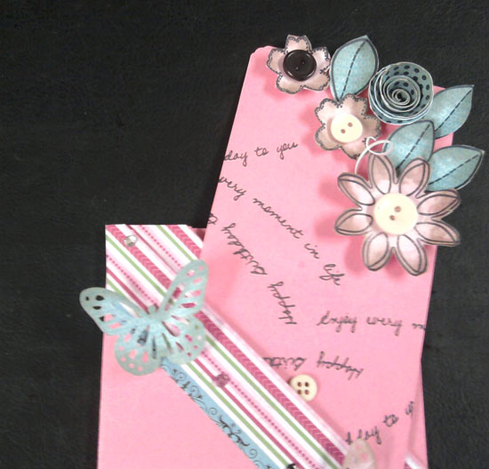 Funky Card with Gift Tag raised