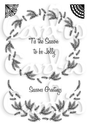 Pine Branch Wreath A6 Clear Stamp