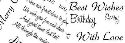 Card-io Sentiments, Clear Stamps