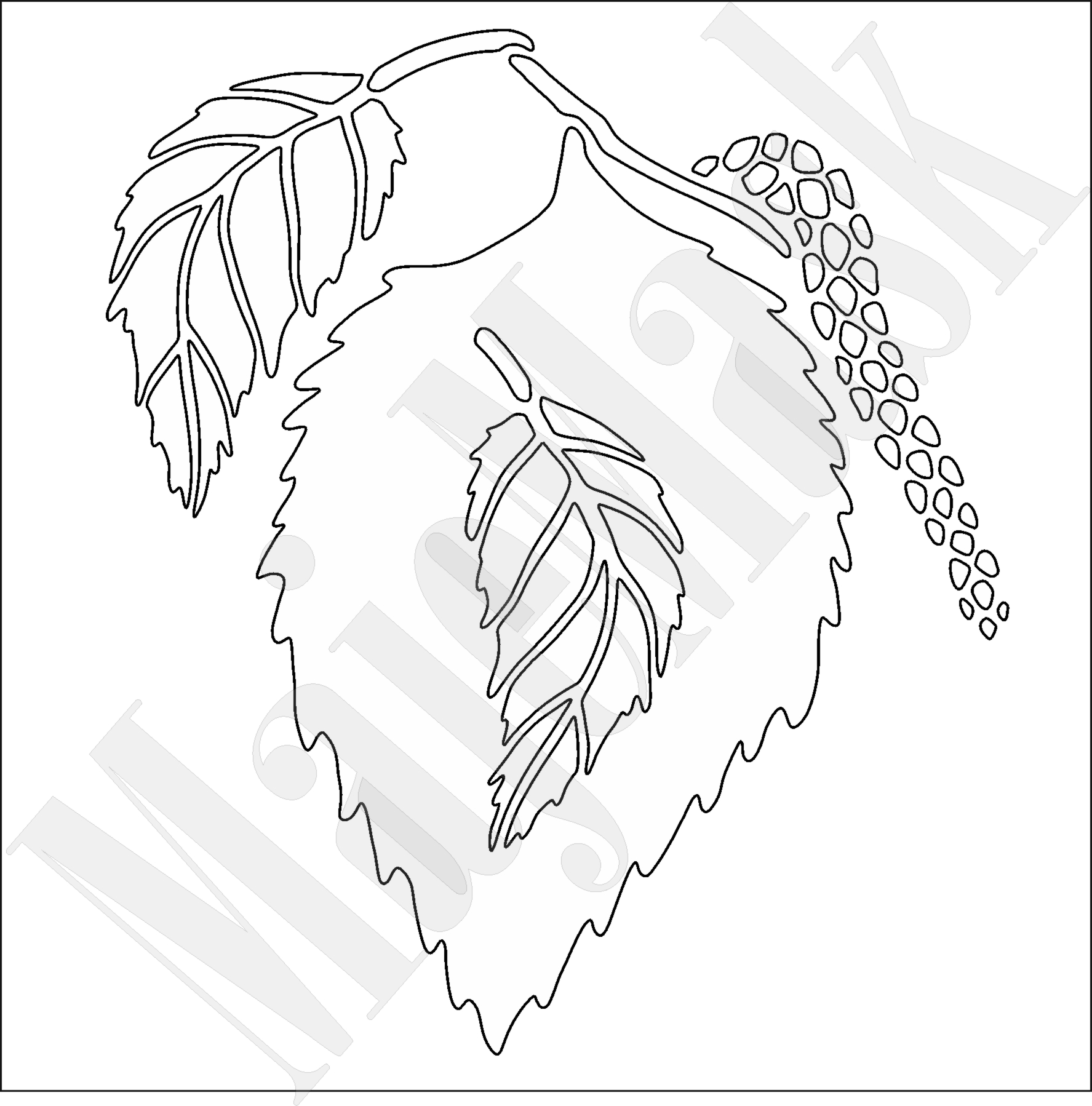 Birch Leaf Majemask Stencil