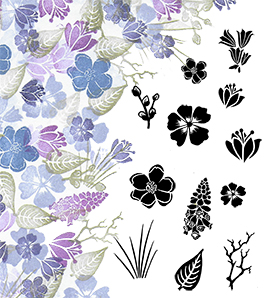 Forest Flora Majestix Stamp Set