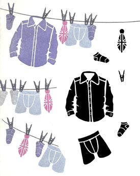 Mens washing Line Majestix Clear Stamp Set