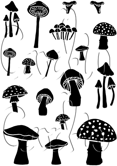 Tiny Toadstools A7 Clear Stamp Set