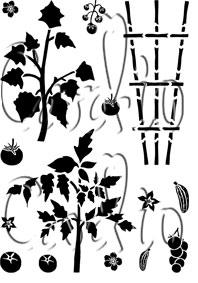 Vegetable Patch  A7  Card-io Combinations Clear Stamp Set