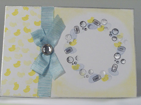 Greetings Card made Using Water Baby Set