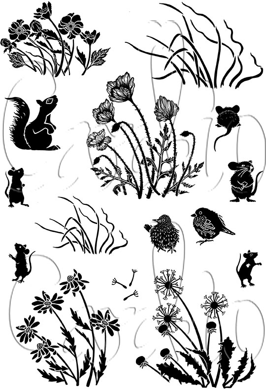 Waving Wildflowers Clear Stamp Set